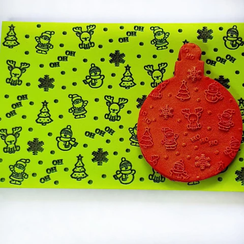 Textura de Emborrachado Mod 80 - Natal - 10x15 cm