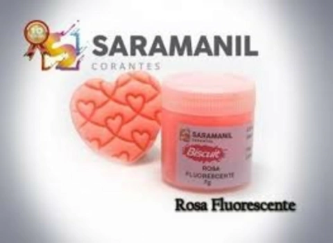 Rosa Fluorescente - corante para Biscuit - Saramanil