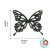 ASAS DE BORBOLETA DE EVA COM GLITTER - B01 - 6CM x 5CM - PACOTE COM 5 UNIDADES