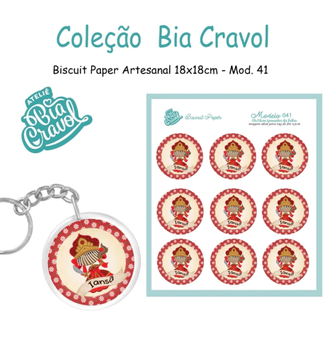 Biscuit Paper - Tag para Biscuit - Mod 41 - Iansã - Coleção Bia Cravol