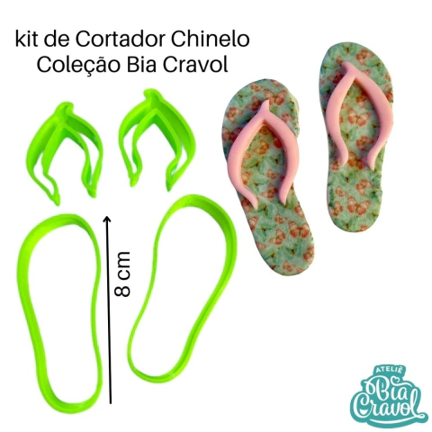 Kit Cortador de Chinelos - 8 cm - Coleção Bia Cravol