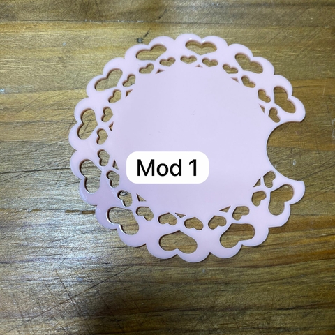 Tampa de Caneca Acrílico - Mod 01 - Cor Branco - Bia Cravol