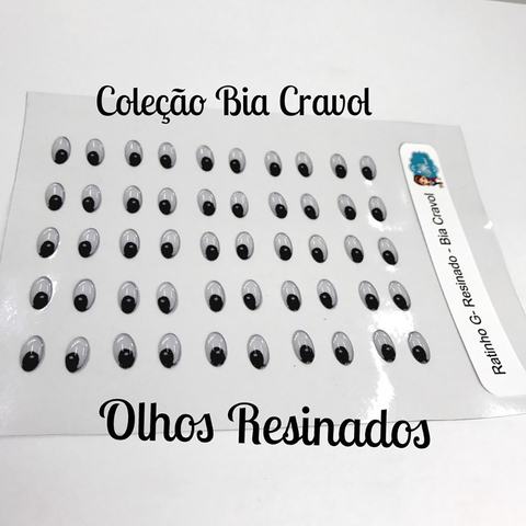 Olhos Resinados Ratinho G - 25 pares - coleção Bia Cravol
