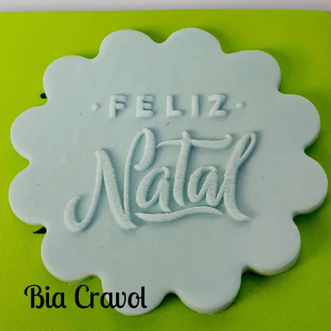 Textura de Frase P Cd 48 - Feliz Natal - Emborrachado Especial