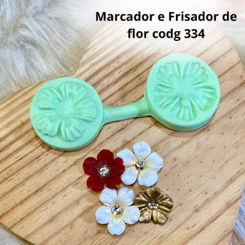 Marcador e Frisador de silicone - Flores - Mod 52 - Cod 334 - Bia Cravol