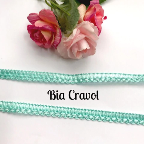 Passamanaria Verde água - largura 1 cm - vendida por metro