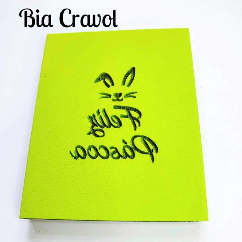 Textura de Frase Cd 91 - Feliz Páscoa - Emborrachado Especial