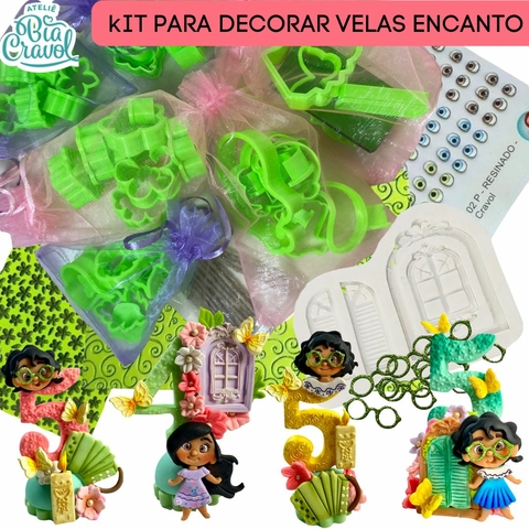 Kit para decorar Velas - Encanto - Coleção Bia Cravol