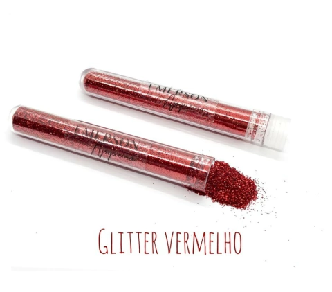 Glitter Vermelho Fino - coleção Emerson Nogueira