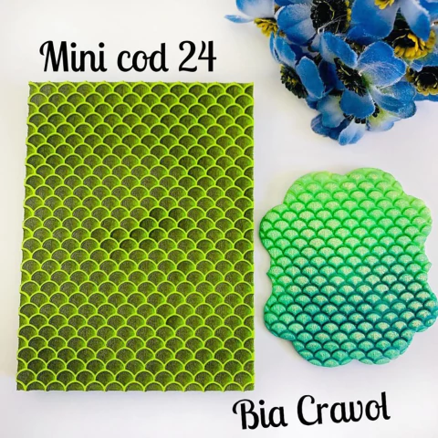 MINI Textura de Emborrachado Mod 24 - Mini Escamas - 10x7,5 cm
