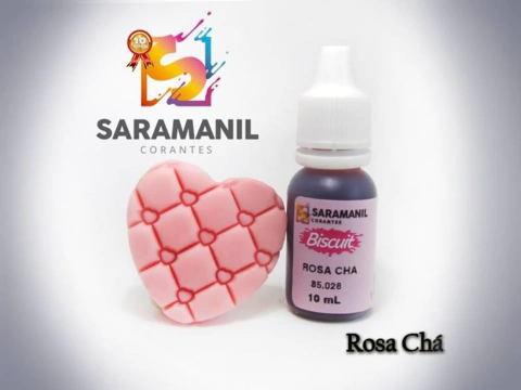 Corante Liquido - Rosa Chá - 10 ml - Saramanil