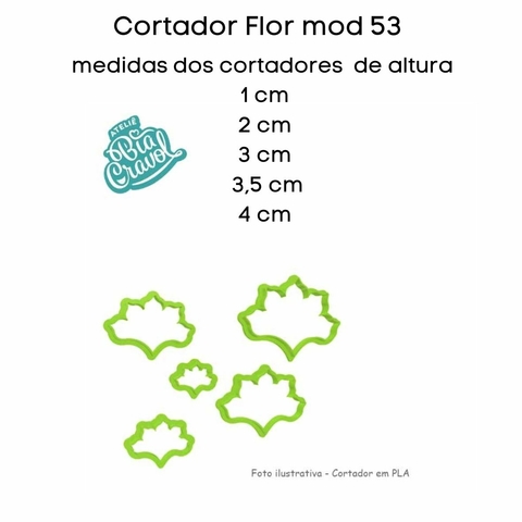 Cortador de Porcelana Fria - Flores mod 53 - Ateliê Bia Cravol