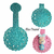 Base de Chaveiro EVA com glitter Tiffany - 3 unid - mod 01 - cod 001