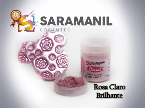 Rosa Claro - Pó brilhante - Saramanil