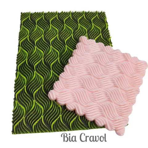 MINI Textura de Emborrachado Mod 35 - Trançadinho - 10x7,5 cm