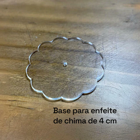 Base para enfeite de chimarrão de acrílico - mod 01 - 4 cm - transparente - Bia Cravol