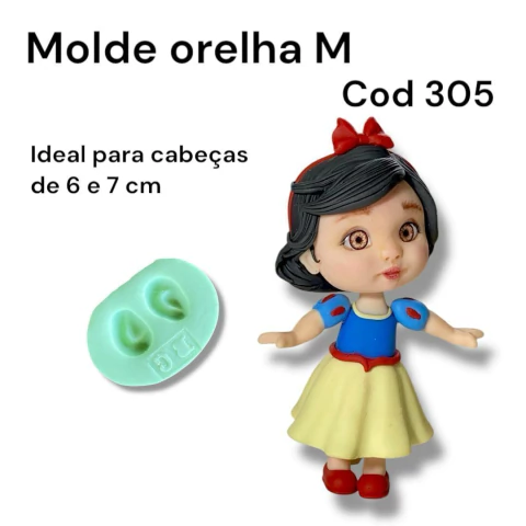 Molde de Silicone - Orelha Tam M - Cod 305 - Bia Cravol