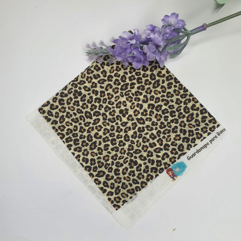 Guardanapo Onça Fundo Amarelo - codg 66 - Ateliê Bia Cravol