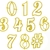 CORTADOR NUMEROS GLAMOUR (8,5 cm) - 14 PC - BLUESTAR