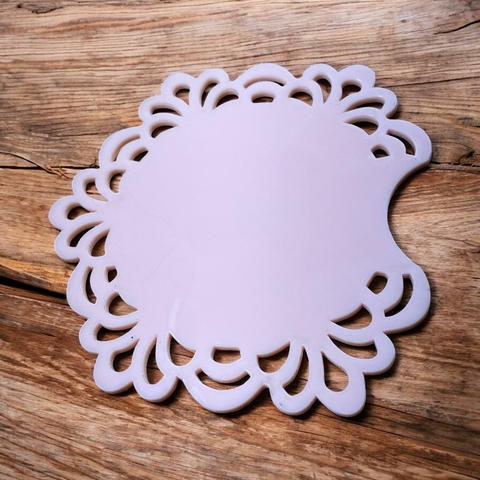 Tampa de Caneca Acrílico - Mod 02 - Cor Rosa - Bia Cravol