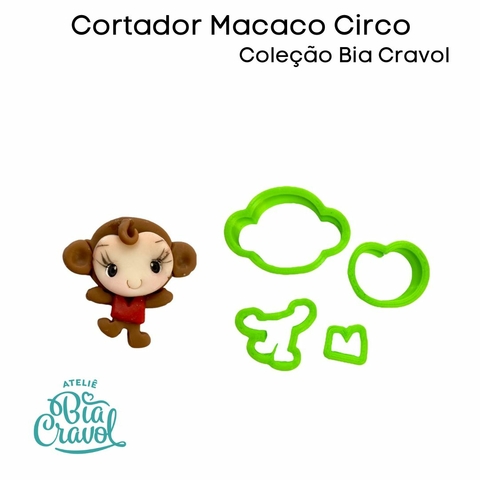 Cortador Macaco- Circo - Coleção Bia Cravol