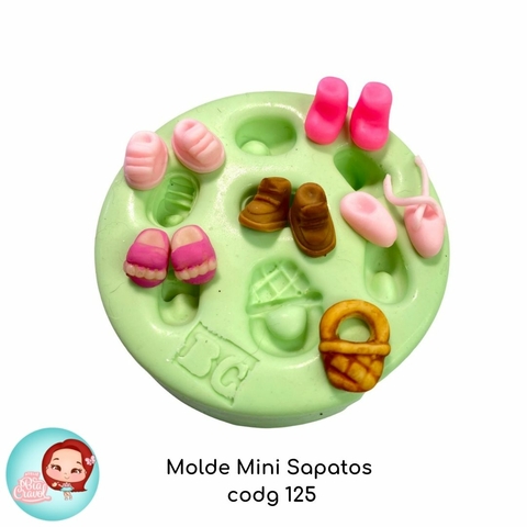 Molde de Silicone Mini Sapatos cod 125 - coleção Bia Cravol para apliques