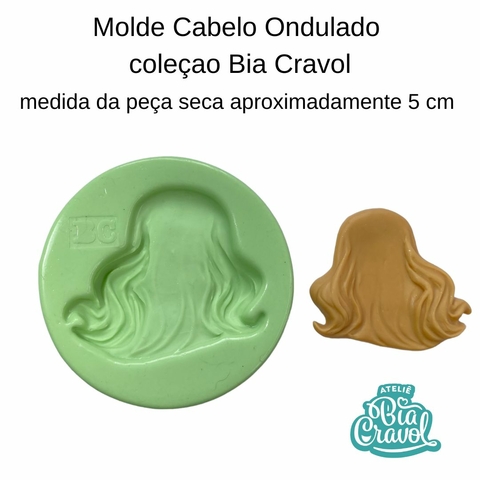 Molde de Biscuit Cabelo Ondulado cod 151 - Coleção Bia Cravol