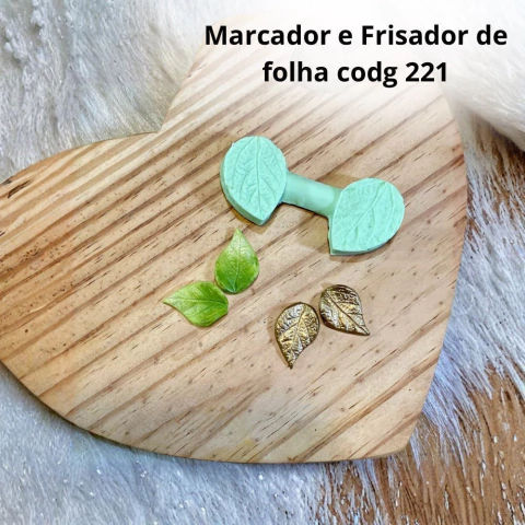 Marcador e Frisador de silicone - Folhas - Mod 10 - Cod 221 - Bia Cravol