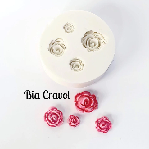 Molde de Silicone - codg 73 - Rosas - MD Moldes