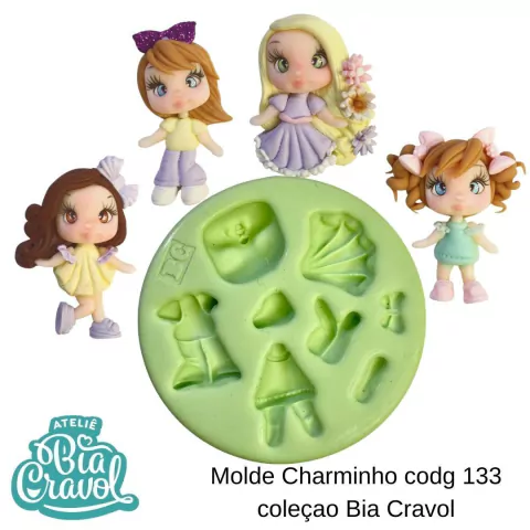 Molde de Silicone Charminho Cod 133 - Coleção Bia Cravol