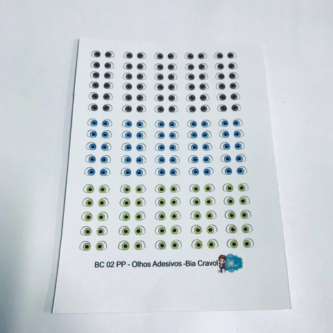 Olhos Adesivos - BC 02 PP - coleção Bia Cravol