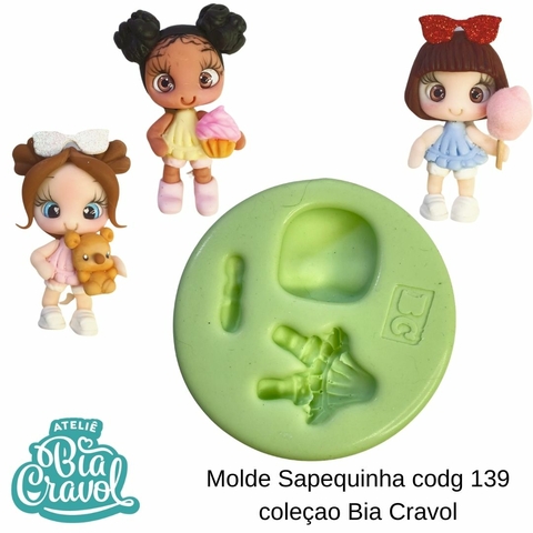 Molde de Silicone Sapequinha cod 139 - Coleção Bia Cravol para Apliques