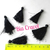 Pompom Mini de Linha Preto com Gancho- 5 unidades