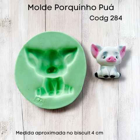 Molde de Silicone - Porco Pua - Cod 284 - Bia Cravol