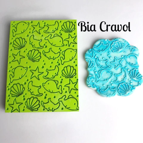 MINI Textura de Emborrachado Mod 02 - Mar - 10x 7,5 cm