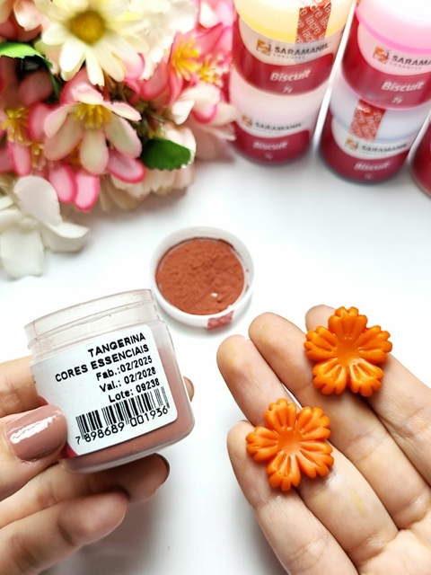 Corante para Biscuit Po - Cores Essenciais - Tangerina - 7g
