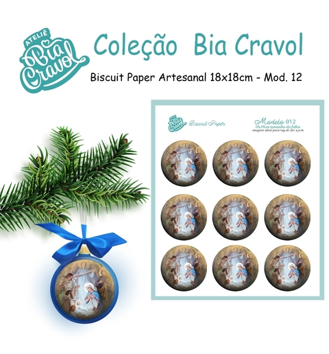 Biscuit Paper - Tag para Biscuit - Mod 12 - Menino Jesus - Cole