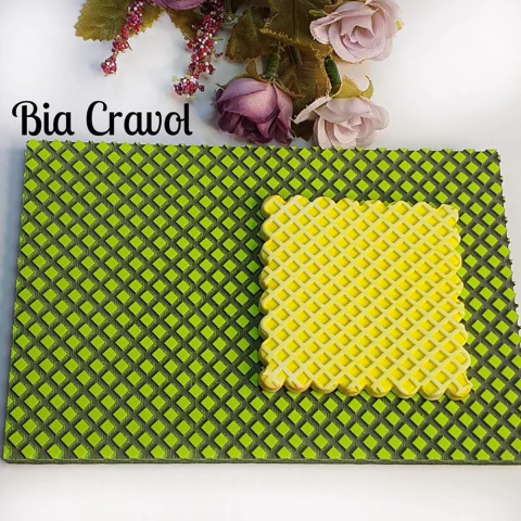 Textura de Emborrachado Mod 96 - Casquinha de Sorvete - 10x15 cm