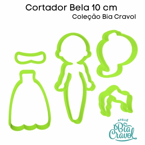Cortador Princesas Bela - 10 cm - Para Tiaras - Coleção Bia Cravol