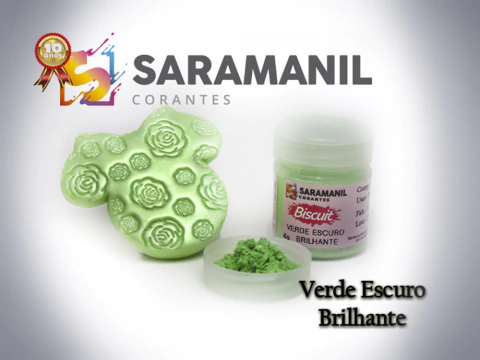 Verde Escuro - Pó brilhante - Saramanil