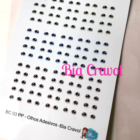 Olhos Adesivos - BC 03 PP - coleção Bia Cravol