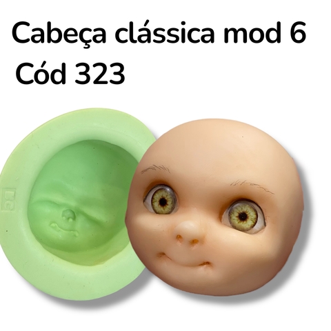 Molde de Silicone - Cabeça Clássica mod 06 - cod 323 - Bia Cravol