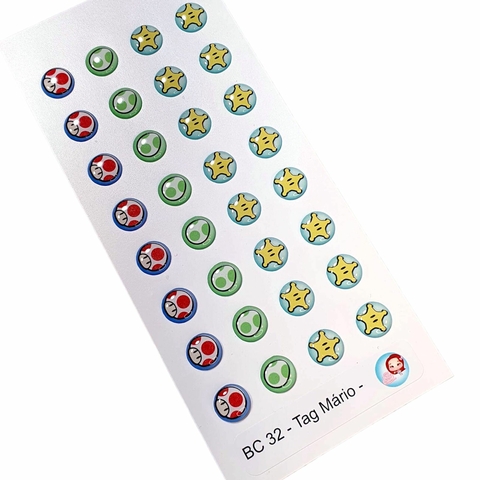 Olhos Resinados BC 32 - Tag Mario - Coleção Bia Cravol