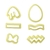 KIT CORTADORES OVOS DECORADOS - 6PC- BLUE STAR