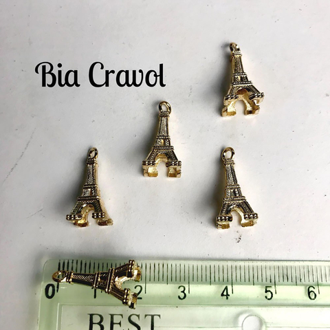 Torre Eiffel Dourada - 5 unidades