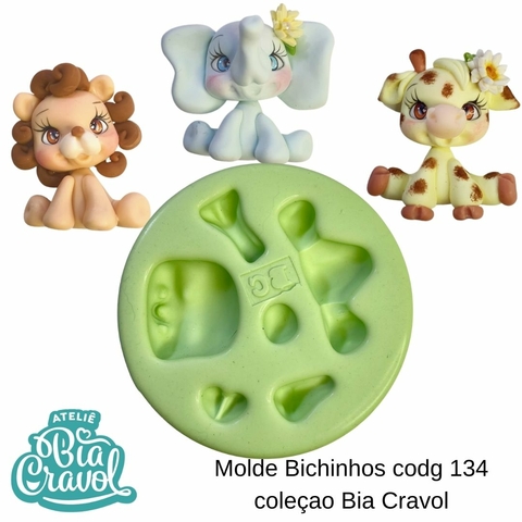 Molde de Silicone Bichinhos Cod 134 - Coleção Bia Cravol