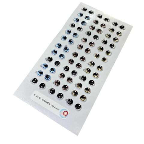 Olhos Resinados BC 64 - Topo de Bolo - 36 pares - Bia Cravol
