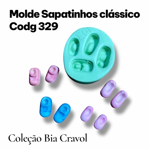 Molde de Silicone - Sapatinhos Clássico - cod 329 - Bia Cravol