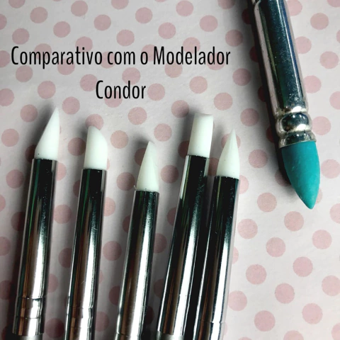 Kit Pincel Modelador M - 5 peças - cores sortidas