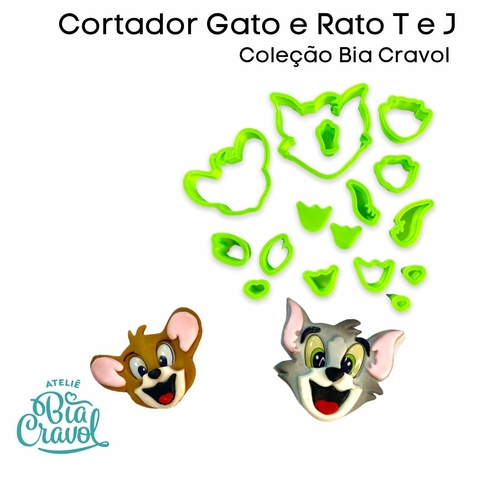 Cortador Gato e Rato T e J - Coleção Bia Cravol